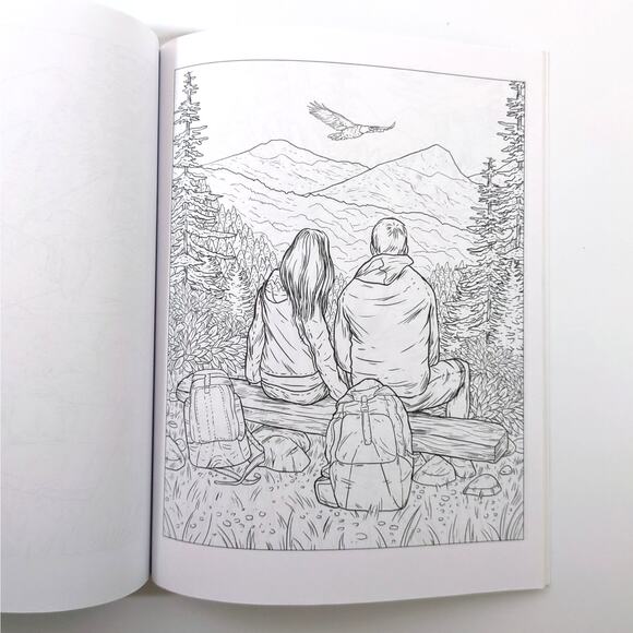 Cabin Life Adult Coloring Book Cafe New Unused Fruitful Mind 2019 - Picture 4 of 5